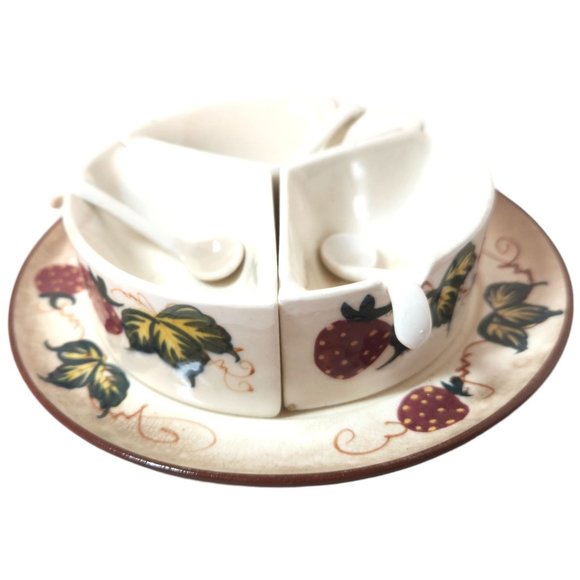 Fred Roberts MCM Vintage 1950s Marmalade Condiment Divided Serving Dish No Lid - Picture 2 of 10